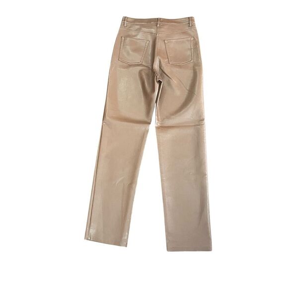 Aritzia Wilfred The Melina High Rise Vegan Leather Pants Brown Size 6 - Picture 5 of 11